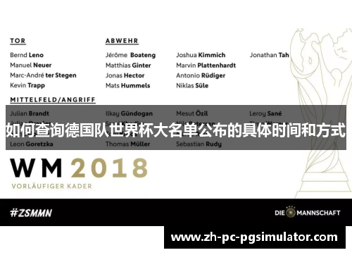如何查询德国队世界杯大名单公布的具体时间和方式